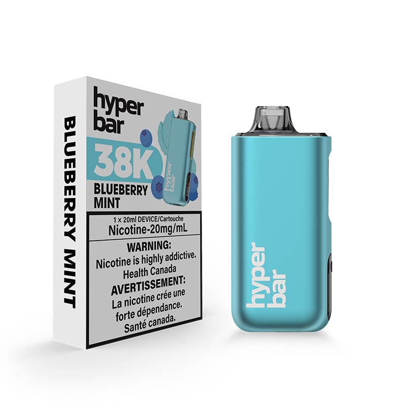 blueberry mint disposable vape Hyperbar BE38000 by Oxbar - Blueberry Mint