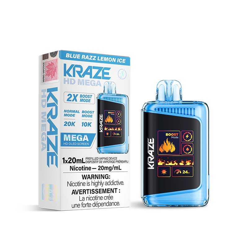 Kraze HD Mega Disposable - Blue Razz Lemon Ice | Bay Vape