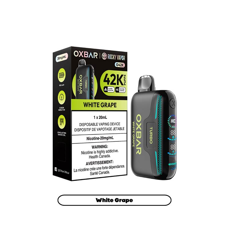 white grape disposable vape OXBAR G42K Disposable - White Grape
