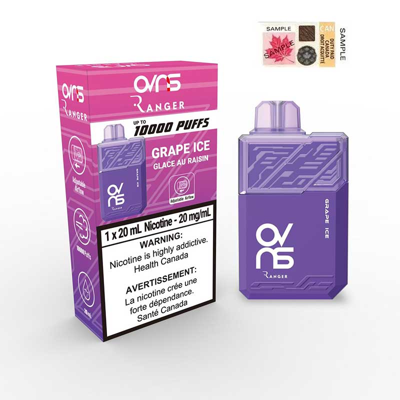 OVNS Ranger 10000 Puffs Disposable - Grape Ice | Bay Vape OVNS Ranger 10000 Puffs Disposable - Grape Ice | Bay Vape