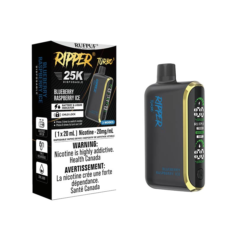 Ripper Turbo 3 25K Disposable - Blueberry Raspberry Ice - Bay Vape Canada