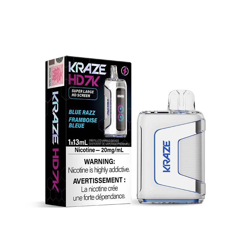 Kraze HD 7000 Disposable - Blue Razz - Bay Vape Canada