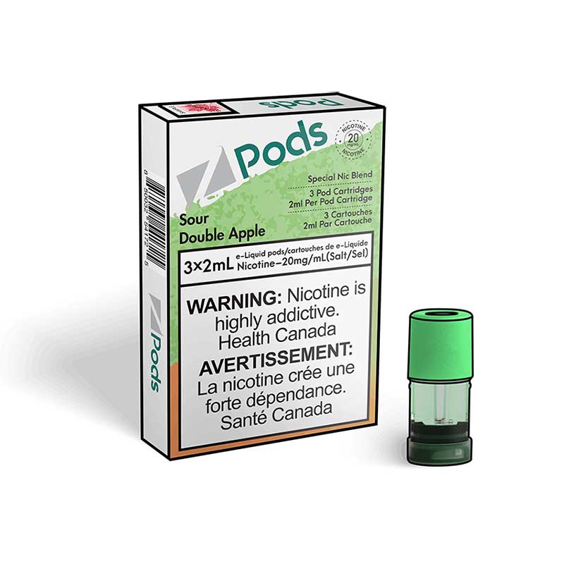 Z Pods - S Compatible - Sour Double Apple - Bay Vape Canada