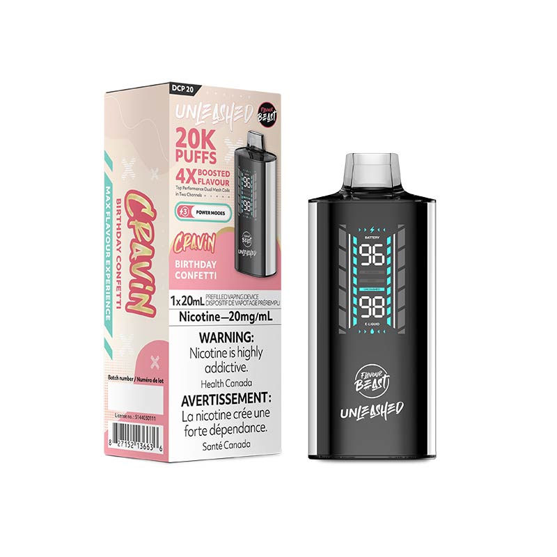 Flavour Beast Unleashed DCP 20K Disposable - Birthday Confetti (ON) - Bay Vape