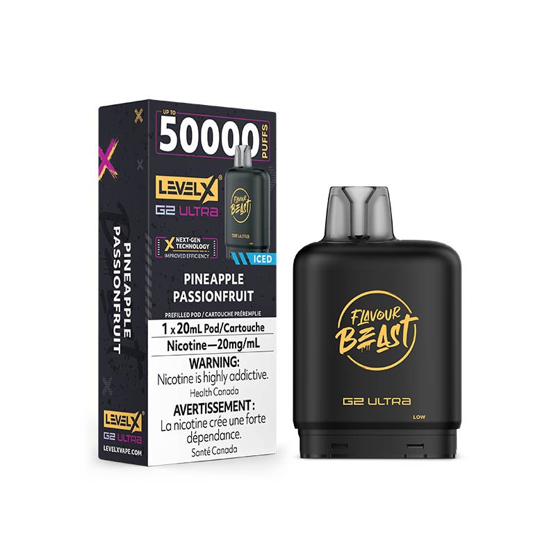 Level X G2 Ultra Pod - Flavour Beast - Pineapple Passionfruit Iced - Bay Vape