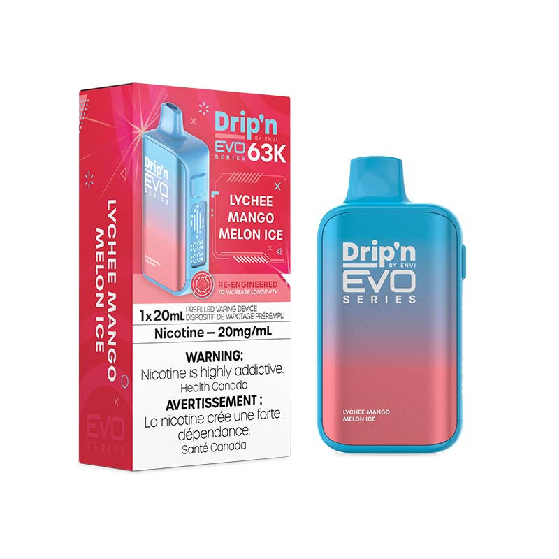 Drip'n by Envi EVO Series 63K Disposable - Lychee Mango Melon Ice (MB) - Bay Vape