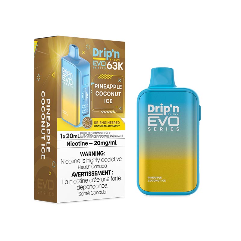 Drip'n by Envi EVO Series 63K Disposable - Pineapple Coconut Ice (MB) - Bay Vape
