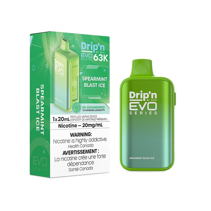 Drip'n by Envi EVO Series 63K Disposable - Spearmint Blast Ice (MB) - Bay Vape