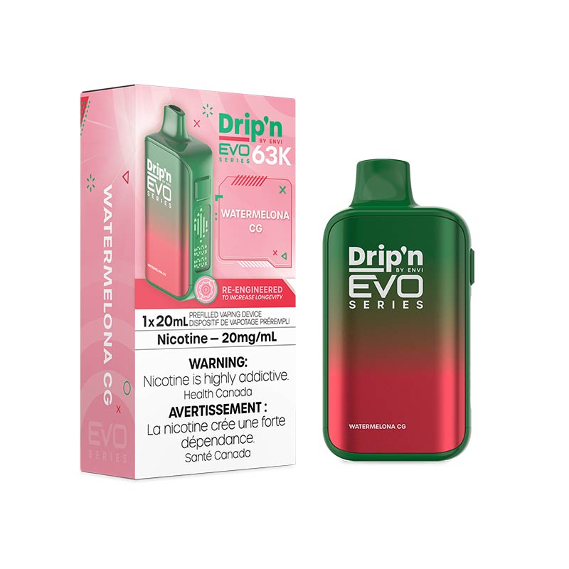 Drip'n by Envi EVO Series 63K Disposable - Watermelon Cantaloupe Honeydew Ice (MB) - Bay Vape