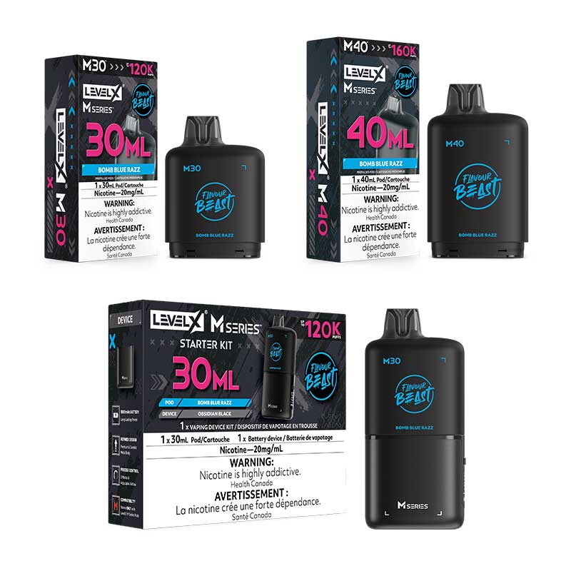 Level X M Series Pod - Flavour Beast - Bomb Blue Razz (AB)
