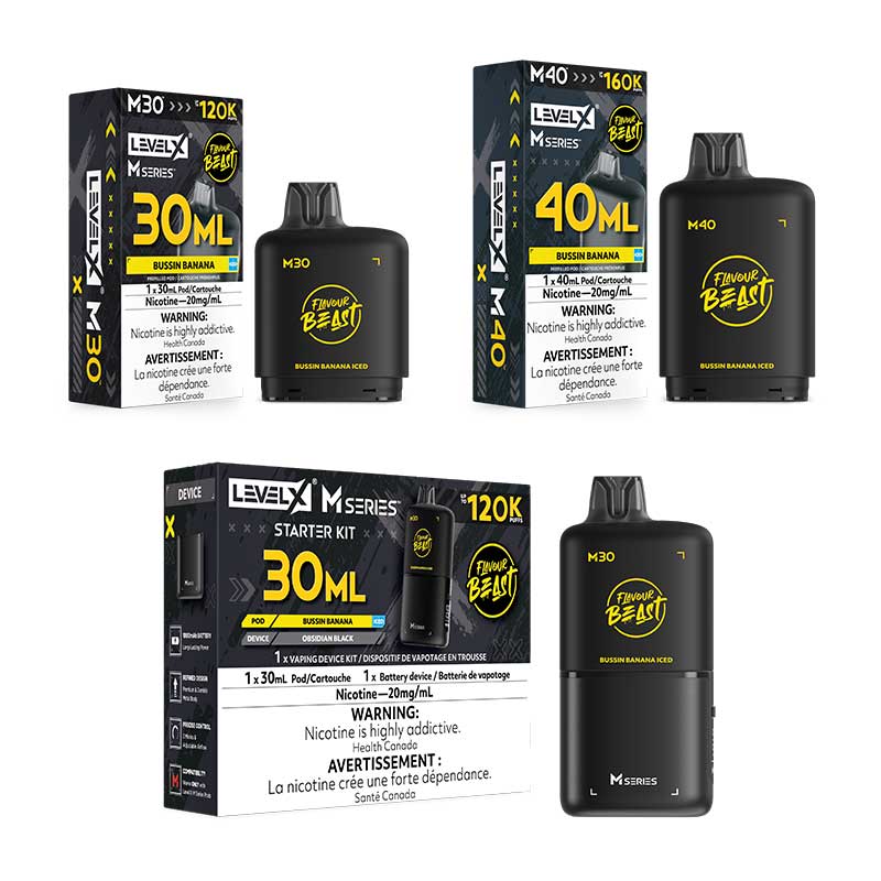 Level X M Series Pod - Flavour Beast - Bussin Banana Iced (MB)