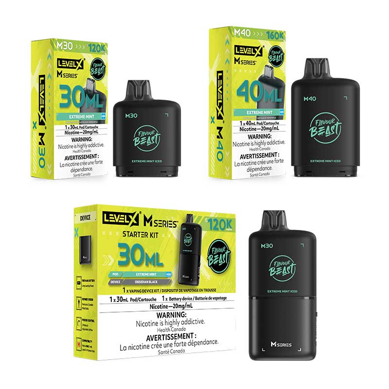 Level X M Series Pod - Flavour Beast - Extreme Mint Iced (MB)