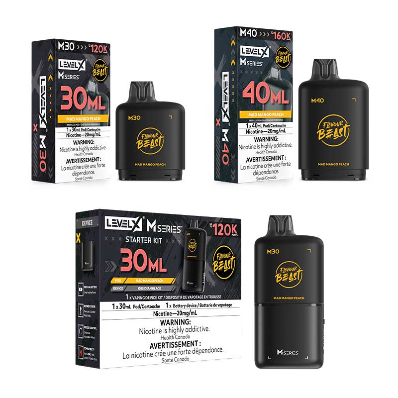 Level X M Series Pod - Flavour Beast - Mad Mango Peach (MB)