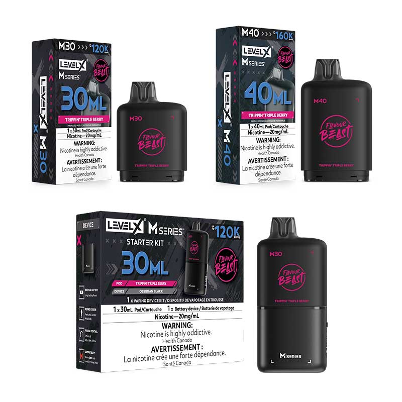 Level X M Series Pod - Flavour Beast - Trippin' Triple Berry (MB)