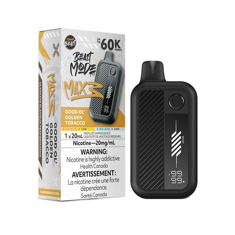 Flavour Beast Beast Mode Max 3 Disposable - Good Ol' Golden Tobacco (AB)