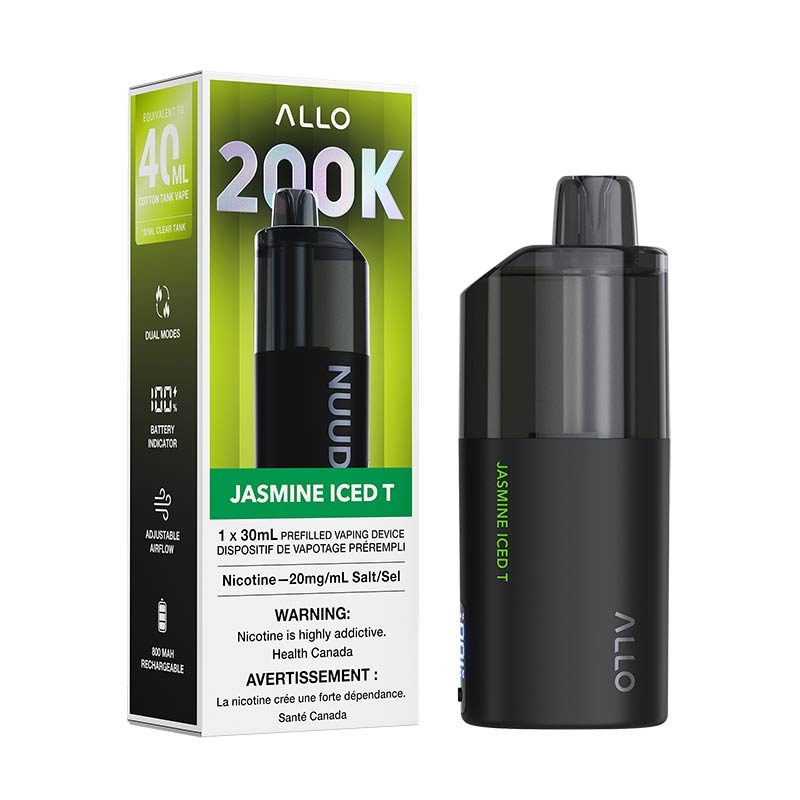 ALLO Nuud 200K Disposable Vape - Jasmine Iced T (ON) - Bay Vape