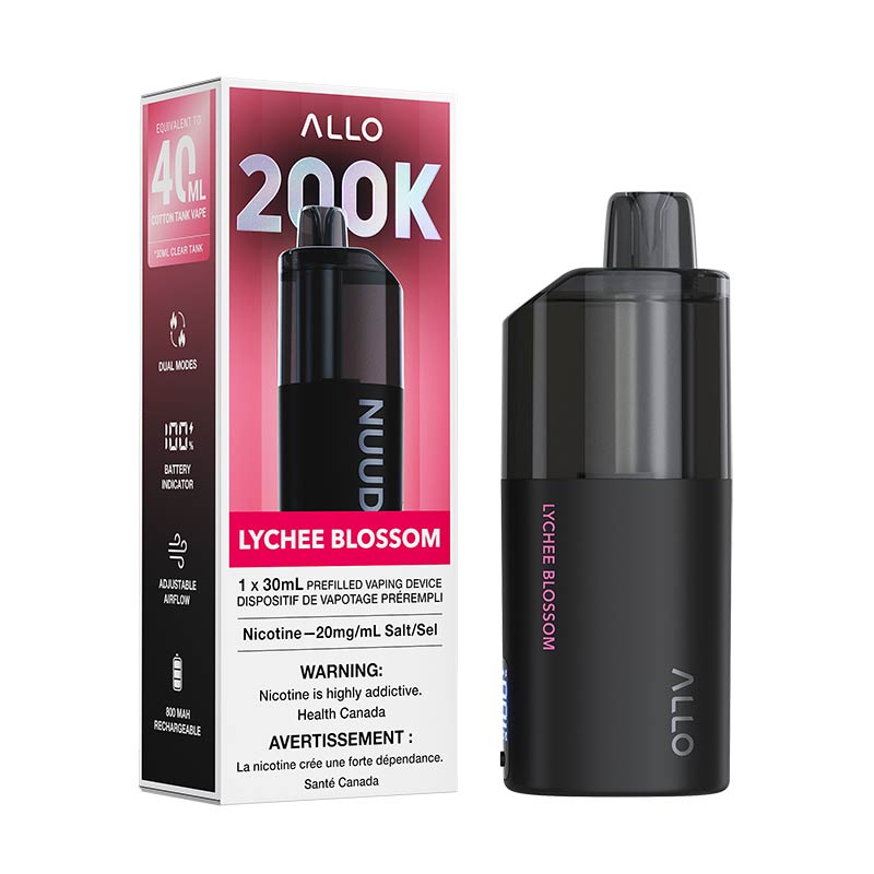 ALLO Nuud 200K Disposable Vape - Lychee Blossom (ON) - Bay Vape