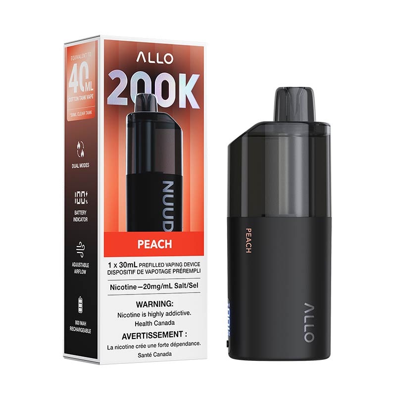 ALLO Nuud 200K Disposable Vape - Peach (ON) - Bay Vape