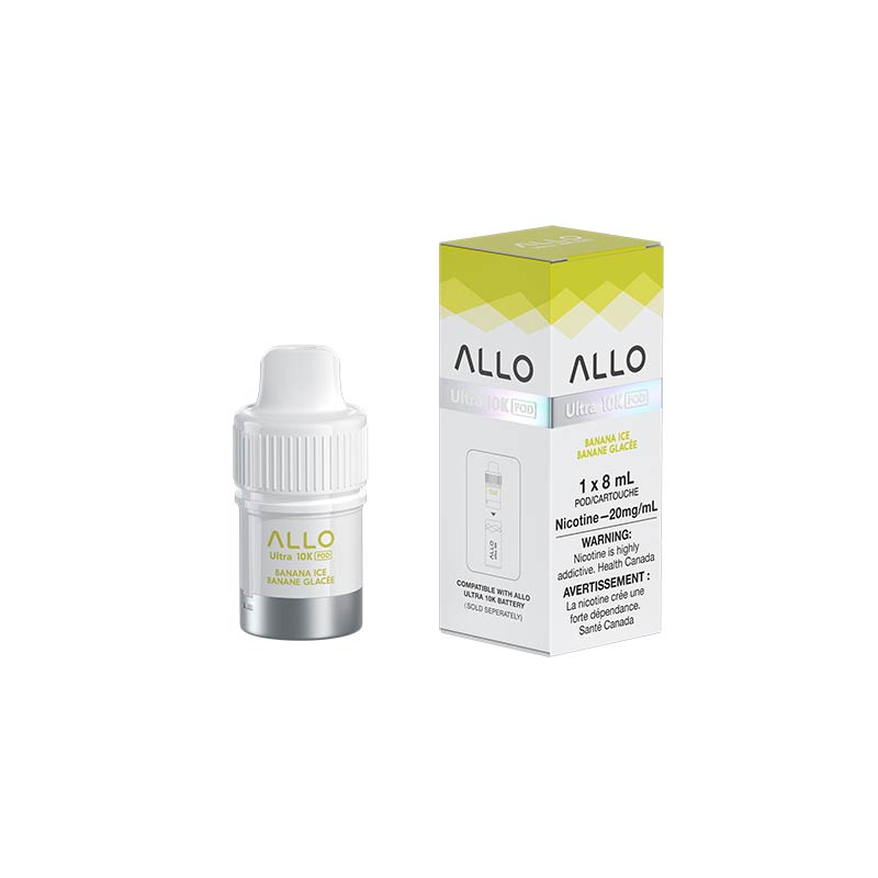 ALLO Ultra 10K Pod - Banana Ice (ON) - Bay Vape