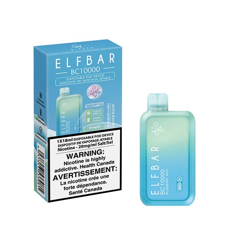 ELF Bar BC10000 Disposable Vape - Blueberry Mint - Bay Vape Canada