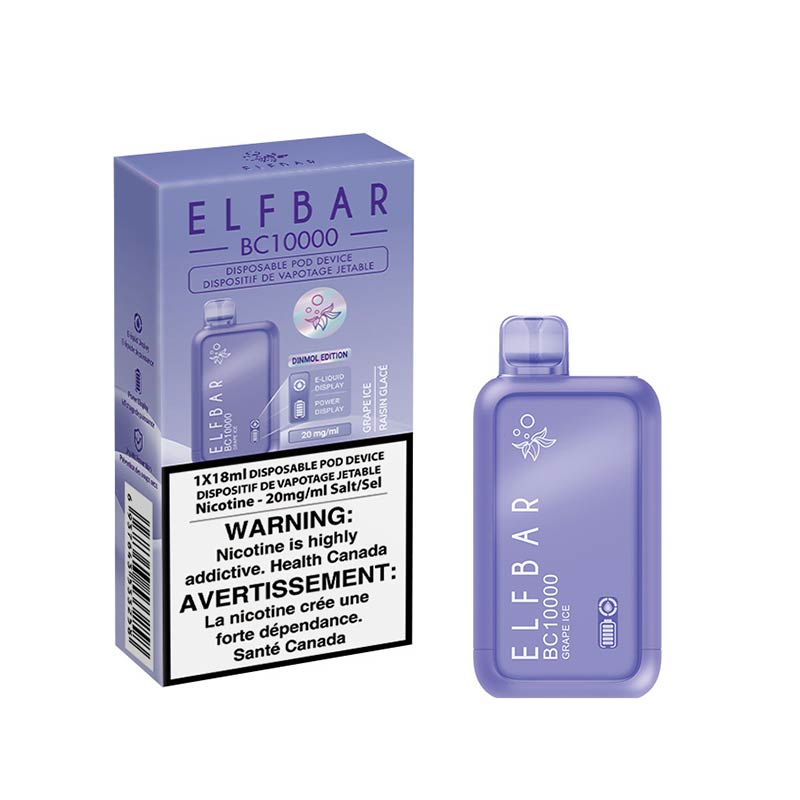 ELF Bar BC10000 Disposable Vape - Grape Ice - Bay Vape Canada