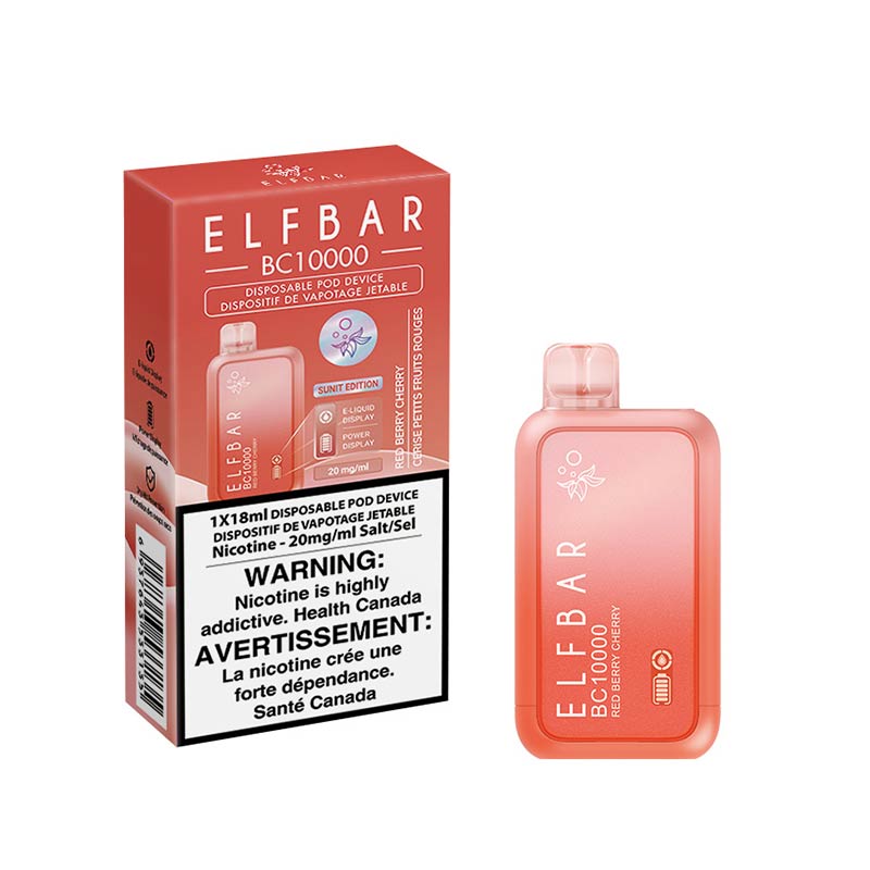 ELF Bar BC10000 Disposable Vape - Red Berry Cherry - Bay Vape Canada