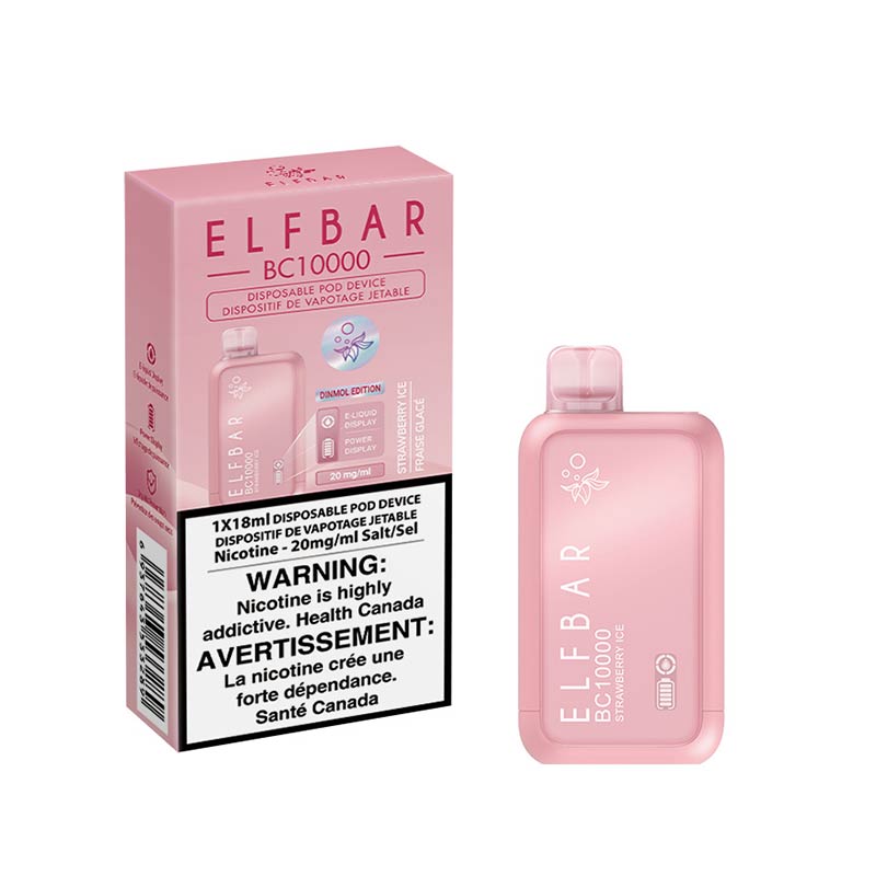 ELF Bar BC10000 Disposable Vape - Strawberry Ice - Bay Vape Canada