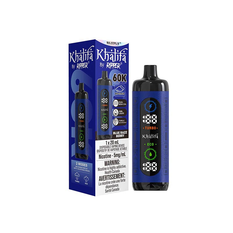 Khalifa Bar By Ripper 60K Disposable - Blue Razz Berry (ON) - Bay Vape