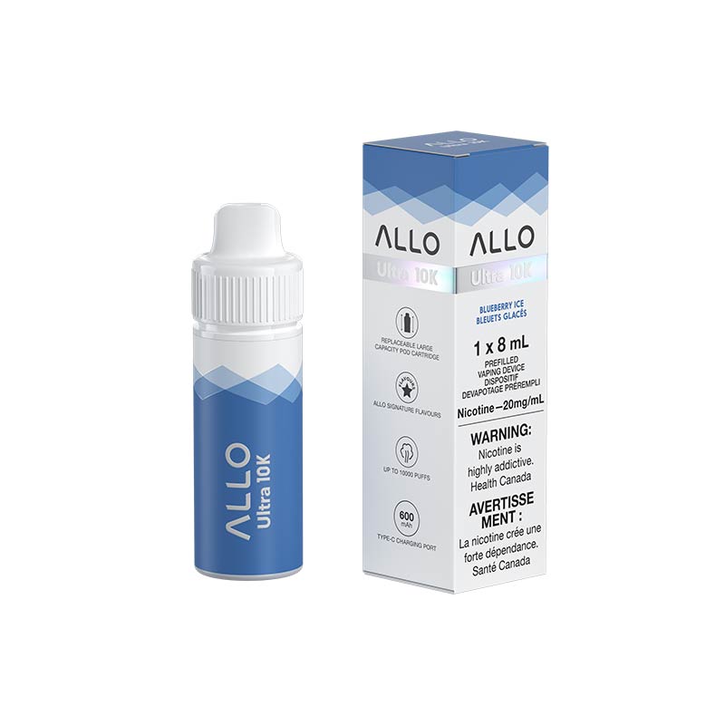 ALLO Ultra 10k Hybrid Disposable -  Blueberry Ice (ON) - Bay Vape