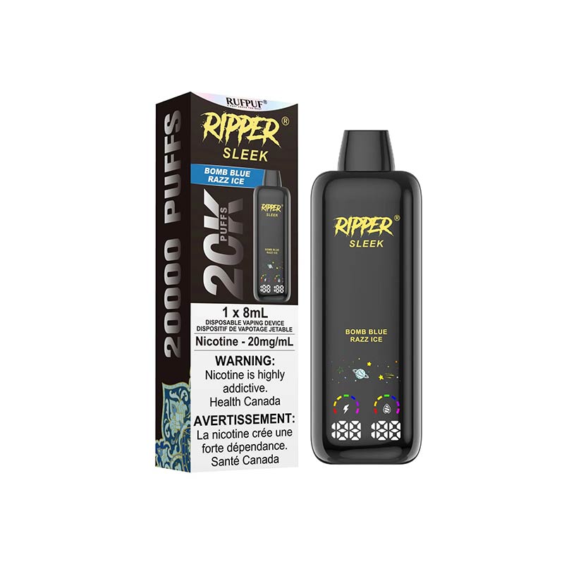 Ripper Sleek 20K Disposable - Bomb Blue Razz Ice - Bay Vape