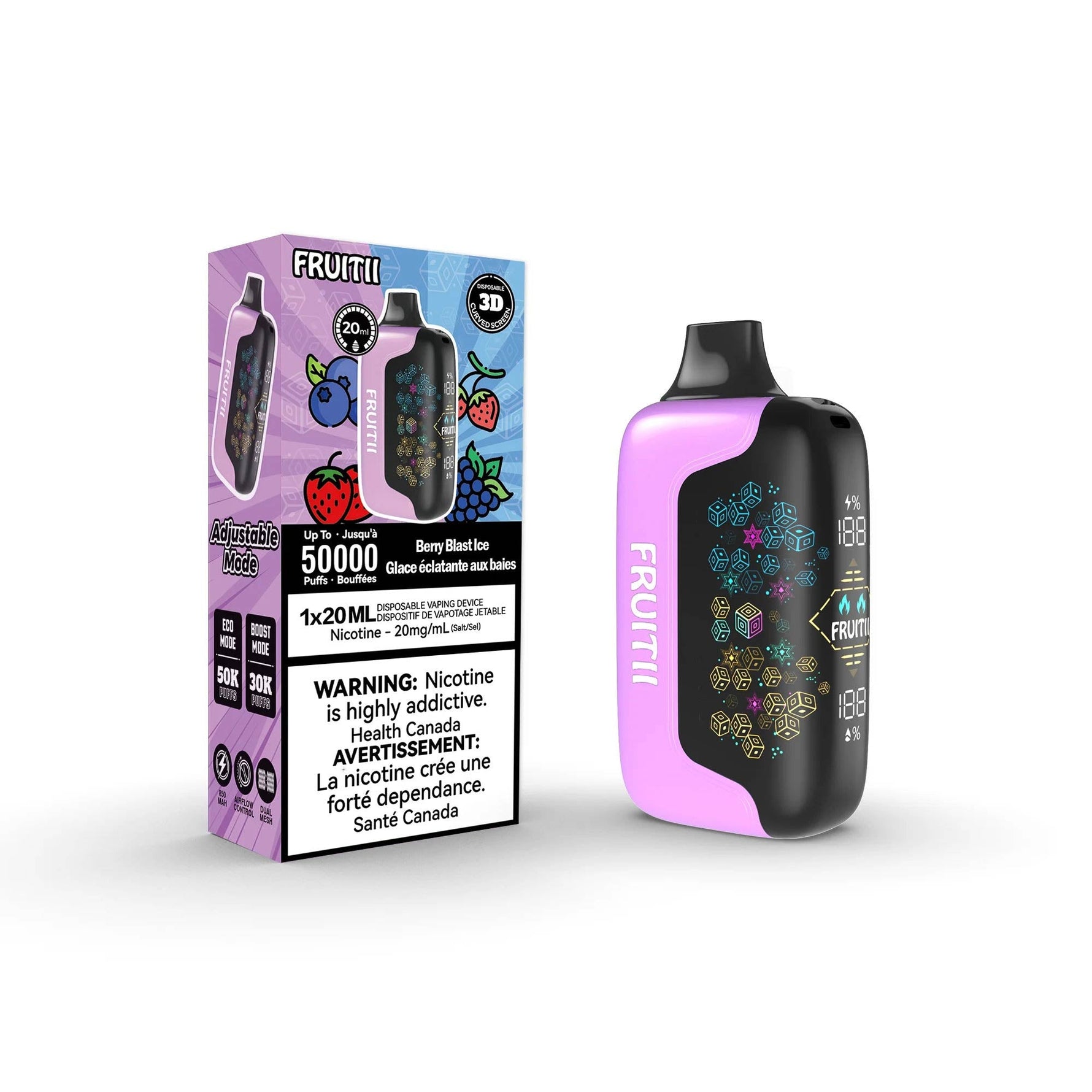 Fruitii 50K Disposable - Berry Blast Ice - Bay Vape