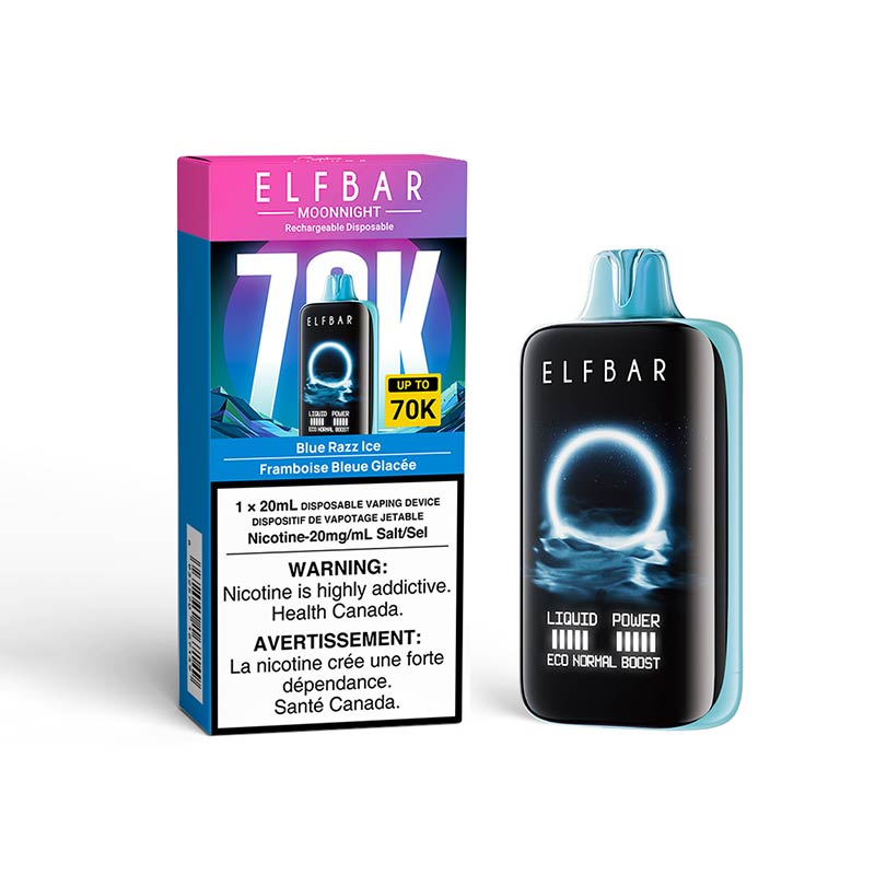ELF Bar MoonNight 70K Disposable - Blue Razz Ice (ON) - Bay Vape