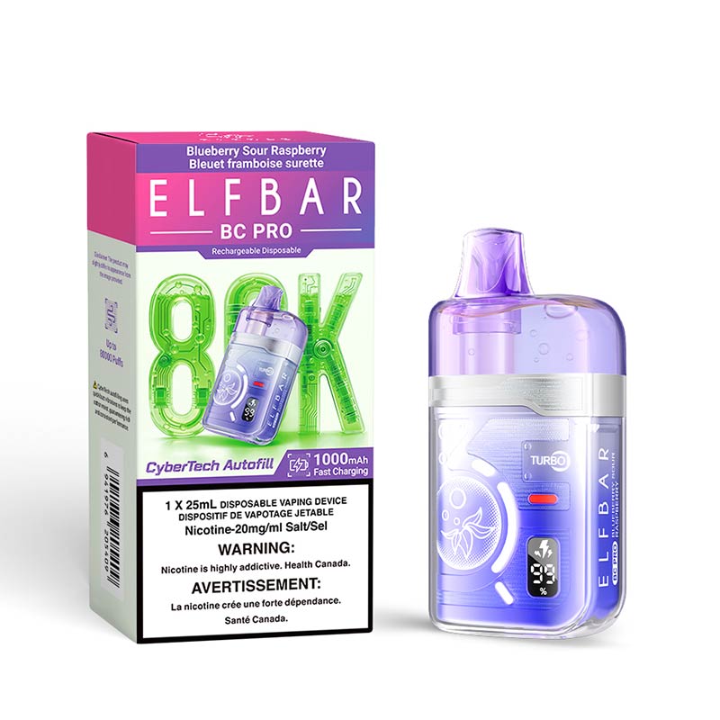 ELF Bar BC Pro 80K Disposable - Blueberry Sour Raspberry (ON) - Bay Vape