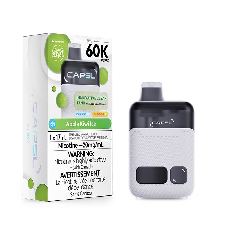 CAPSL 60K Disposable by Flavour Beast - Apple Kiwi Ice (ON)