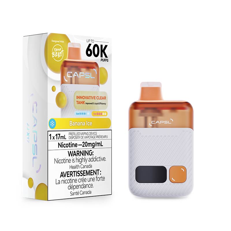 CAPSL 60K Disposable by Flavour Beast - Banana Ice (ON)