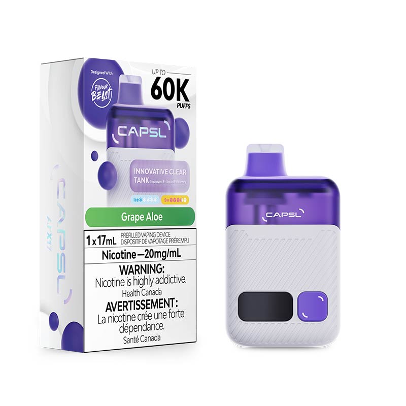 CAPSL 60K Disposable by Flavour Beast - Grape Aloe (MB)