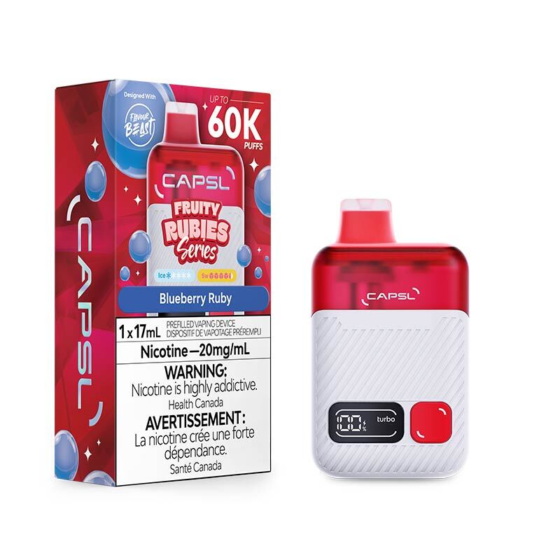 CAPSL 60K Disposable by Flavour Beast - Fruity Rubies Blueberry Ruby (MB) - Bay Vape
