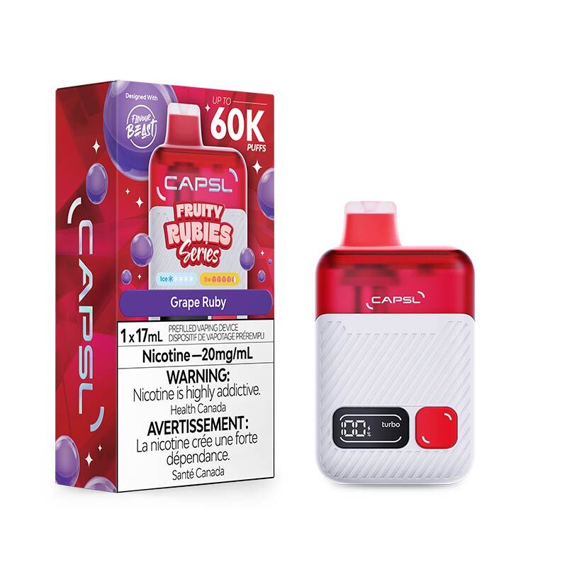 CAPSL 60K Disposable by Flavour Beast - Fruity Rubies Grape Ruby (AB) - Bay Vape