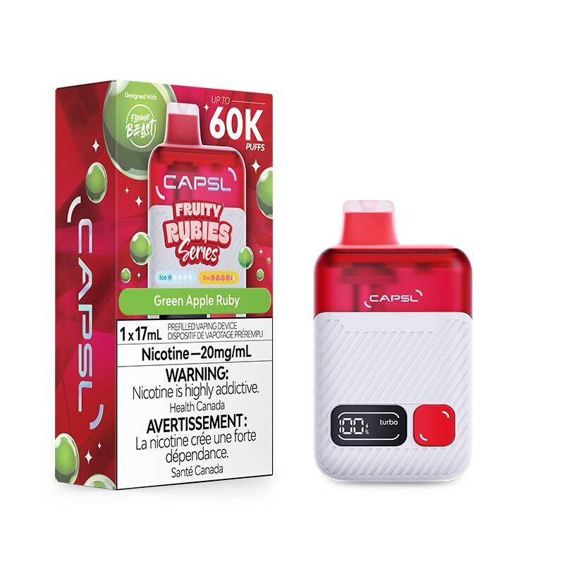 CAPSL 60K Disposable by Flavour Beast - Fruity Rubies Green Apple Ruby (MB) - Bay Vape