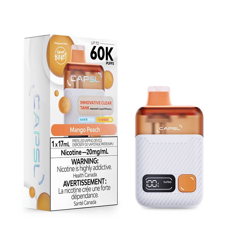 CAPSL 60K Disposable by Flavour Beast - Mango Peach (MB) - Bay Vape