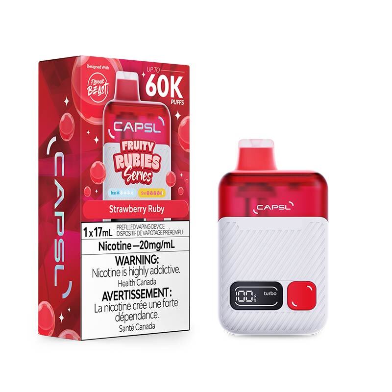 CAPSL 60K Disposable by Flavour Beast - Fruity Rubies Strawberry Ruby (MB) - Bay Vape