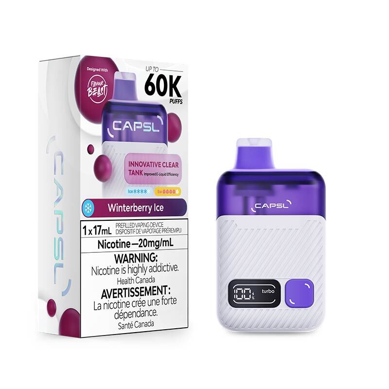 CAPSL 60K Disposable by Flavour Beast - Winterberry Ice (ON) - Bay Vape