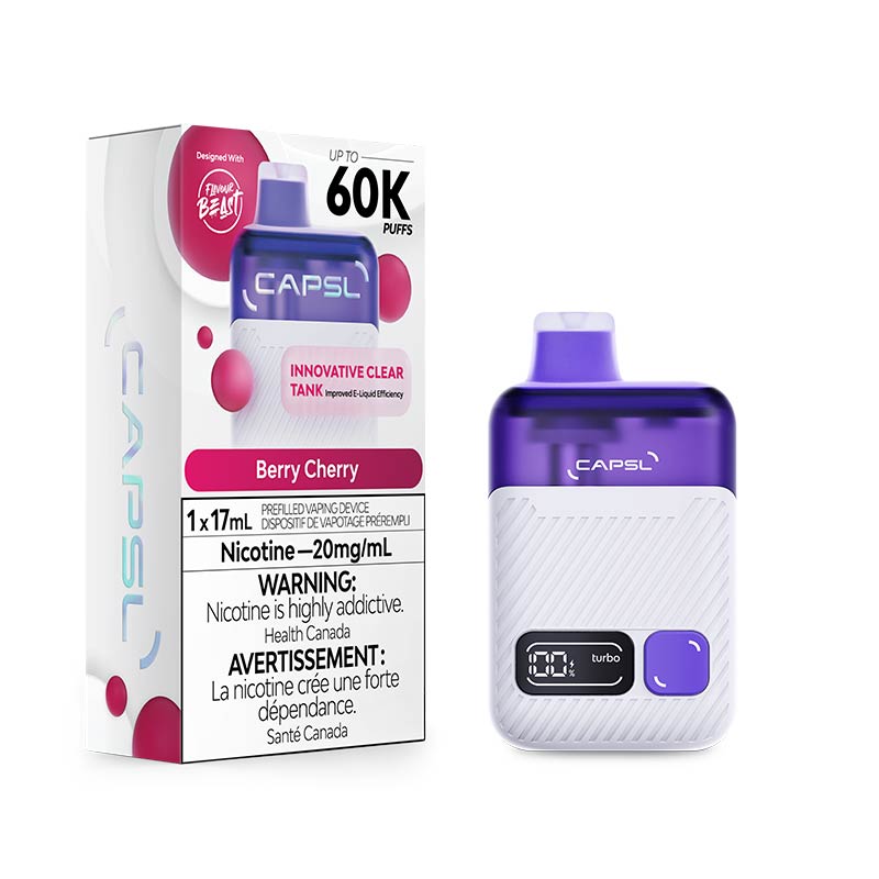 CAPSL 60K Disposable by Flavour Beast - Berry Cherry (AB) - Bay Vape