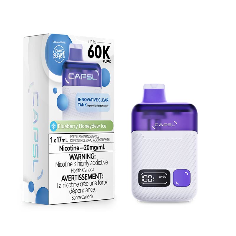 CAPSL 60K Disposable by Flavour Beast - Blueberry Honeydew Ice (AB) - Bay Vape