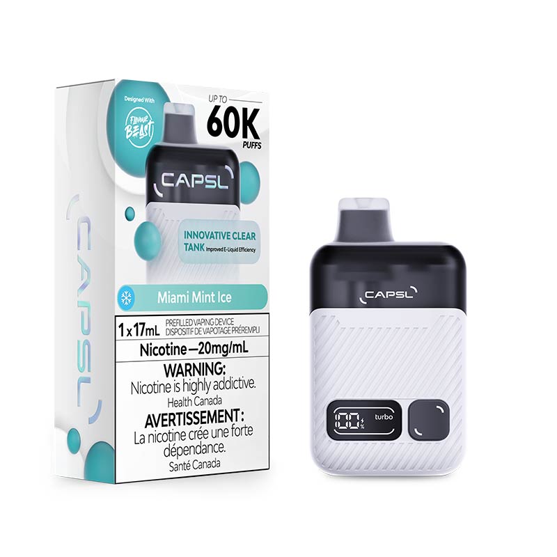 CAPSL 60K Disposable by Flavour Beast - Miami Mint Ice (AB) - Bay Vape