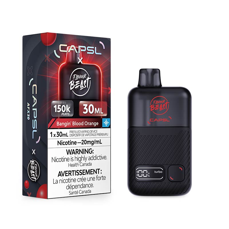 Flavour Beast X CAPSL - AFX30 Disposable - Bangin' Blood Orange Iced (MB) - Bay Vape