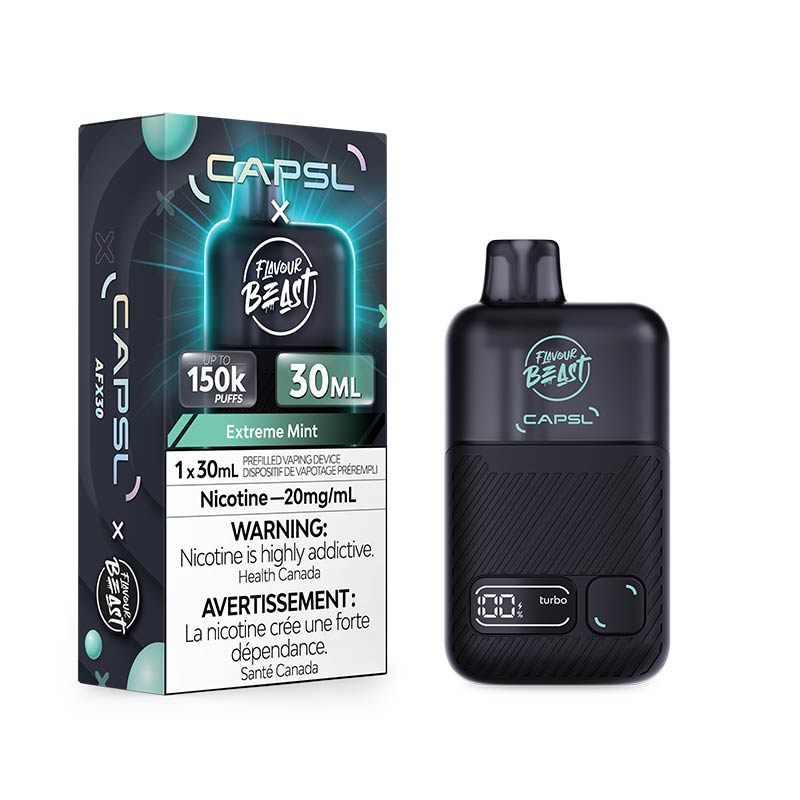 Flavour Beast X CAPSL - AFX30 Disposable - Extreme Mint Iced (ON) - Bay Vape