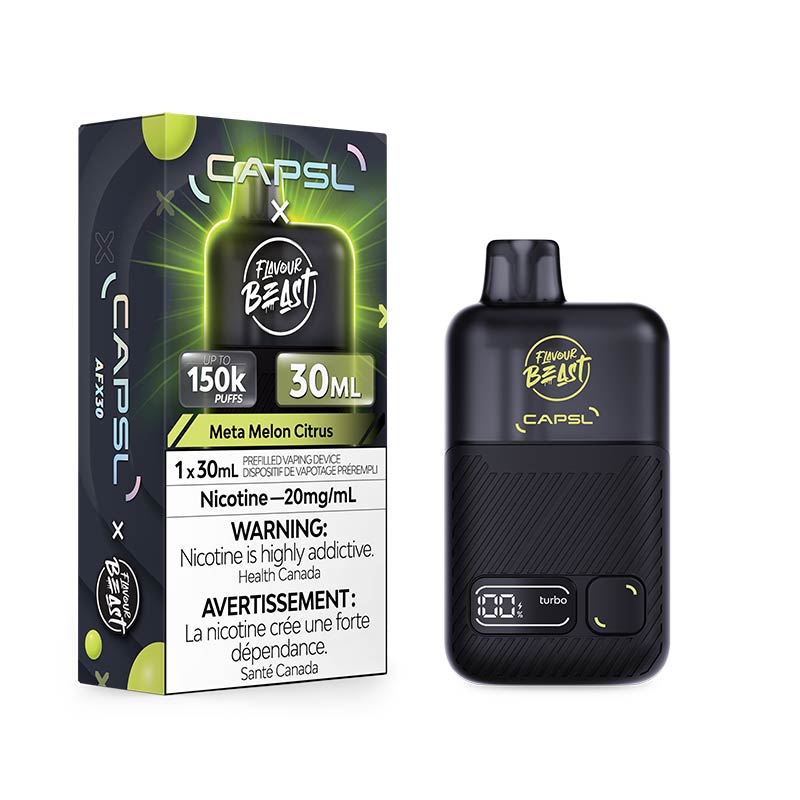 Flavour Beast X CAPSL - AFX30 Disposable - Meta Melon Citrus Iced (ON) - Bay Vape