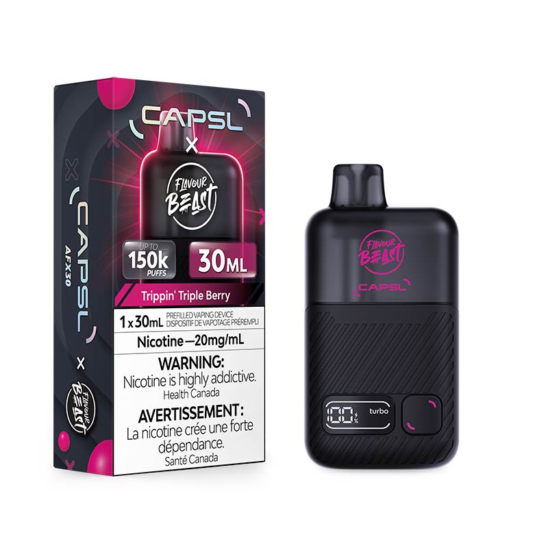 Flavour Beast X CAPSL - AFX30 Disposable - Trippin' Triple Berry (ON) - Bay Vape