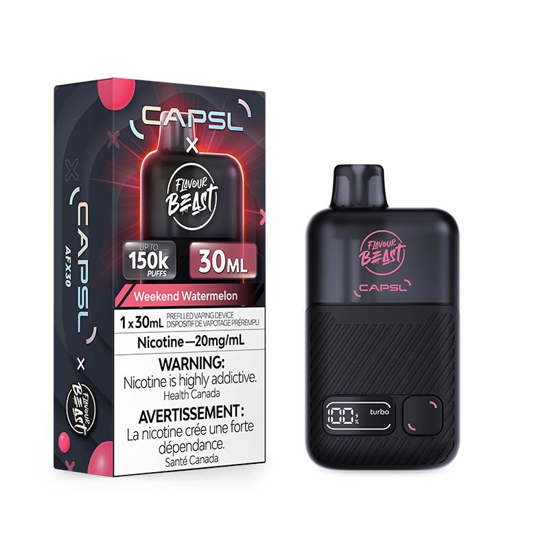 Flavour Beast X CAPSL - AFX30 Disposable - Weekend Watermelon Iced (ON) - Bay Vape